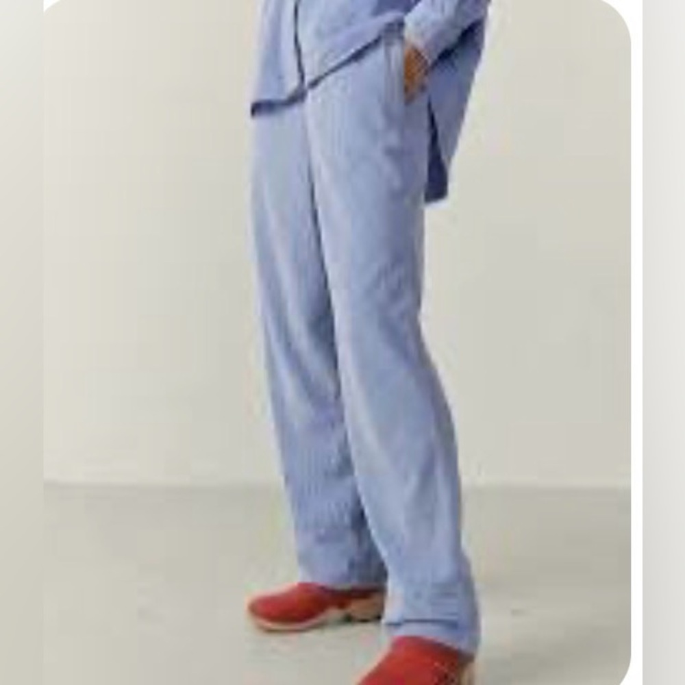 NWT American Vintage women’s trouser Padow elastic waist Corderoy‎ glycine blue